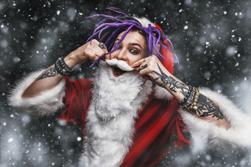 cool punk santa