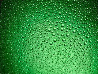 CONDENSATION ON GREEN GLASS