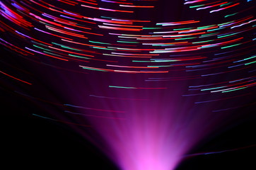 colored vortex effect created by fiber light source. abstract background