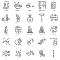 Simple Set of 25 Vector Line Icon. Contains such Icons as Syring