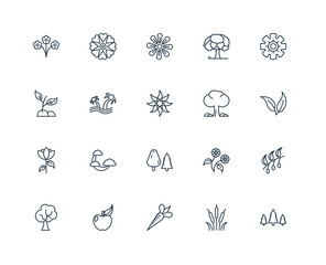Set Of 20 Universal Editable Icons. Includes Elements Such As Tr