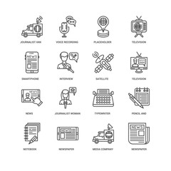 Simple Set of 16 Vector Line Icon. Contains such Icons as Interv
