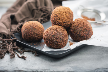 rum chocolate balls, truffle.