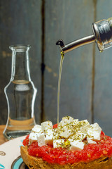 Cretan bread with RAki