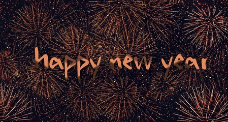 Feuerwerk - Glückwünsche zum Neuen Jahr