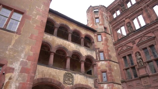 Ruins of an old castle in Heidelberg