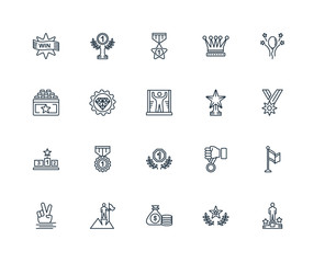 Set Of 20 Universal Editable Icons. Includes Elements Such As Wi