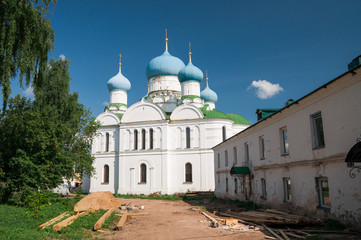 Fototapeta na wymiar Uglich, Yaroslavl Oblast, Russia - July 13, 2013: Cathedral of the Epiphany