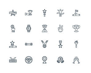 Set Of 20 Universal Editable Icons. Includes Elements Such As Ch