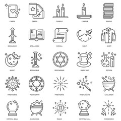 Simple Set of 25 Vector Line Icon. Contains such Icons as Firewo