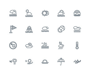 Set Of 20 Universal Editable Icons. Includes Elements Such As Wi