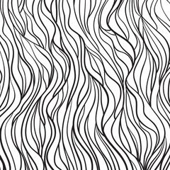 Wavy background. Hand drawn waves. Stripe abstract texture with many lines. Waved pattern. Black and white illustration for banners, flyers or posters