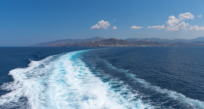 Nasso bay and harbor - Cyclades island - Aegean sea - Naxos - Greece