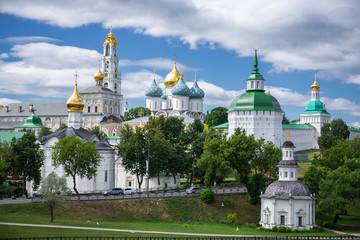 Fototapeta na wymiar General view of the famous Holy Trinity Sergius Lavra, Sergiev Posad, Russia