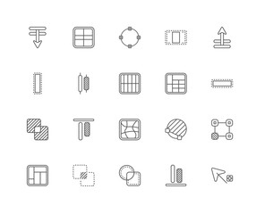 Simple Set of 20 Vector Line Icon. Contains such Icons as Cursor