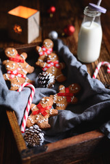 Gingerbread men with milk for Santa