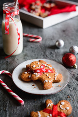 Gingerbread men with milk for Santa