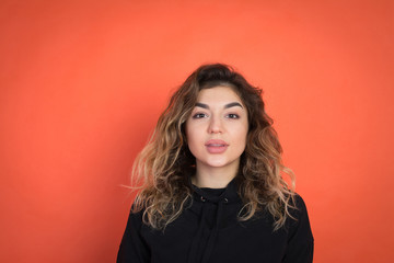 lovely young girl posing in the studio