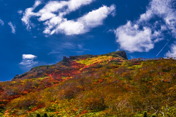 日本、北海道、大雪山、黒岳と紅葉、雄大な自然と絶景、秋