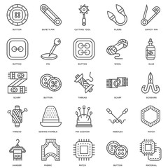 Simple Set of 25 Vector Line Icon. Contains such Icons as Materi