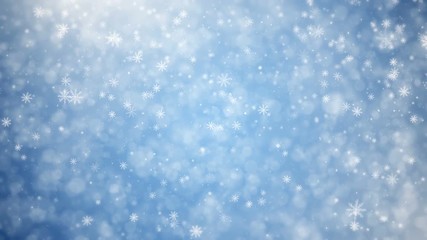 The winter background, falling snowflakes