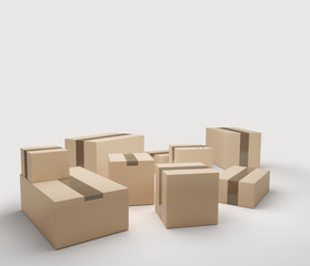 delivery packages 3d-illustration