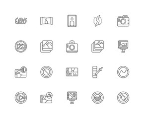 Simple Set of 20 Vector Line Icon. Contains such Icons as Sponge