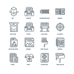 Set Of 16 Universal Editable Icons. Includes Elements Such As Pa