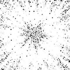Scattered dense balck dots. Dark points dispersion