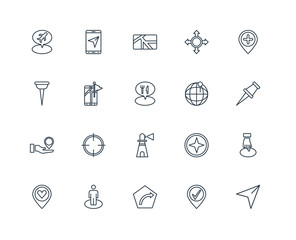 Fototapeta premium Set Of 20 Universal Editable Icons. Includes Elements Such As Ar