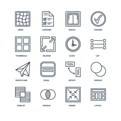 Set Of 16 Universal Editable Icons. Includes Elements Such As La