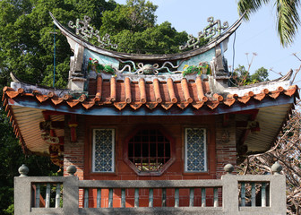 Taiwanese traditional pavillion in Taichung Park, Taiwan