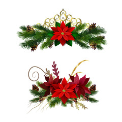 Fototapeta na wymiar Christmas elements for your designs