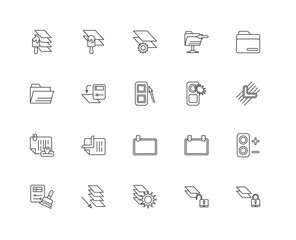 Simple Set of 20 Vector Line Icon. Contains such Icons as Layer,
