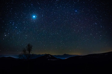 Starry night in the Carpathians