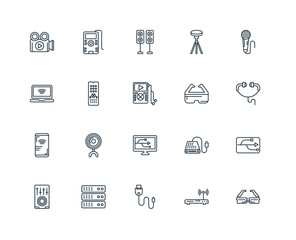 Set Of 20 Universal Editable Icons. Includes Elements Such As Go