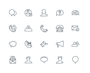 Set Of 20 Universal Editable Icons. Includes Elements Such As Sp