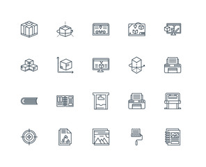 Set Of 20 Universal Editable Icons. Includes Elements Such As Bi