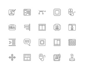 Simple Set of 20 Vector Line Icon. Contains such Icons as User,