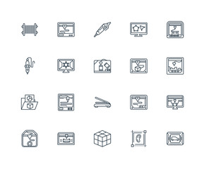 Set Of 20 Universal Editable Icons. Includes Elements Such As Sc