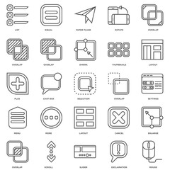 Simple Set of 25 Vector Line Icon. Contains such Icons as Mouse,