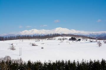 雪山と青空　大雪山