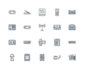Set Of 20 Universal Editable Icons. Includes Elements Such As Ph