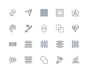 Set Of 20 Universal Editable Icons. Includes Elements Such As Al