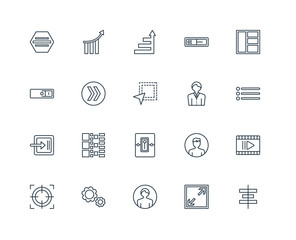 Set Of 20 Universal Editable Icons. Includes Elements Such As Ho