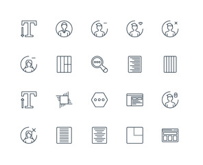 Set Of 20 Universal Editable Icons. Includes Elements Such As Br