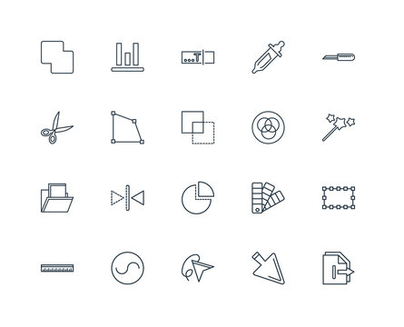Set Of 20 Universal Editable Icons. Includes Elements Such As Ex