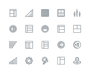 Set Of 20 Universal Editable Icons. Includes Elements Such As Lo
