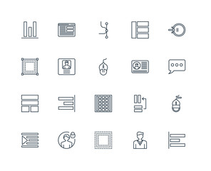 Set Of 20 Universal Editable Icons. Includes Elements Such As Le