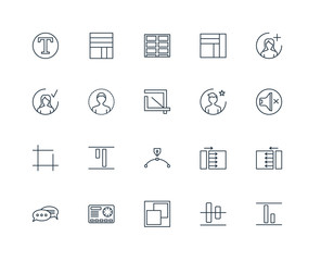 Set Of 20 Universal Editable Icons. Includes Elements Such As Ve